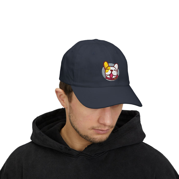 GratefulDogg "Winking Frenchie" Embroidered Dad Hat