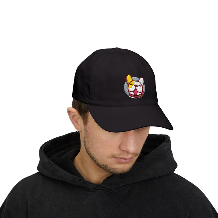 GratefulDogg "Winking Frenchie" Embroidered Dad Hat
