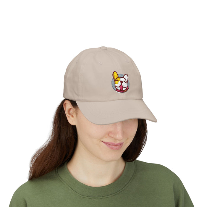 GratefulDogg "Winking Frenchie" Embroidered Dad Hat